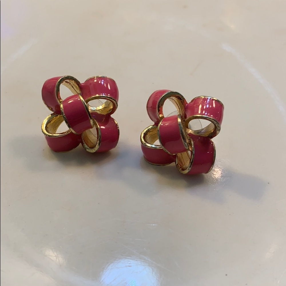 Pink Lilly Pulitzer Bow Earrings
